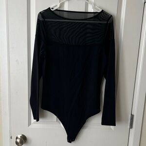Abercrombie & Fitch Black Mesh Bodysuit